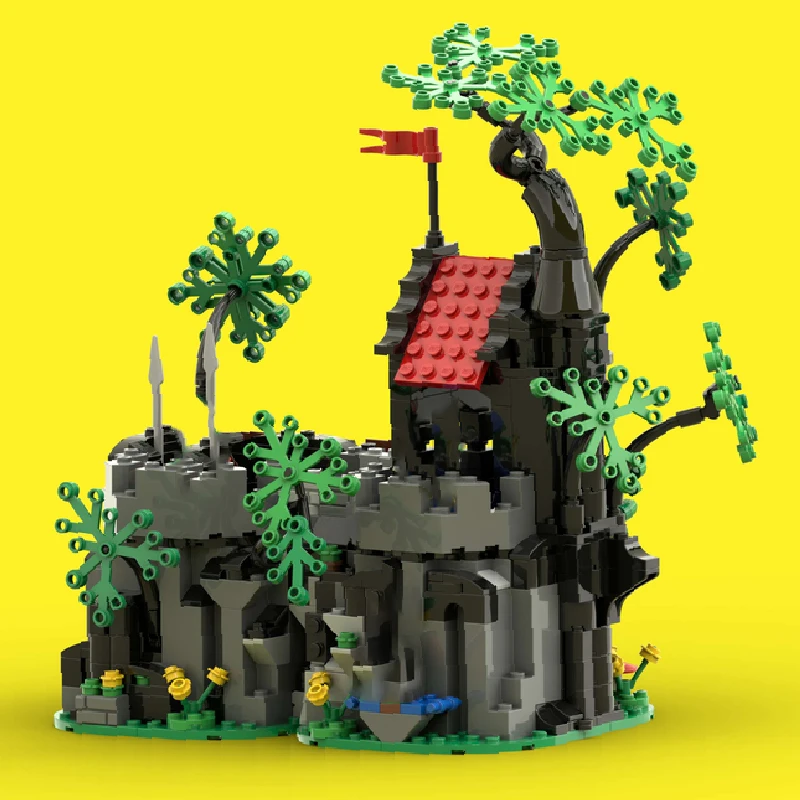 555 قطعة من مكعبات البناء المعيارية القابلة للتخصيص بتصميم منزل ماجيستوس السحري من العصور الوسطى، تصميم بسيط وشائع، لعبة للأولاد يمكنك صنعها بنفسك، هدية عيد الميلاد