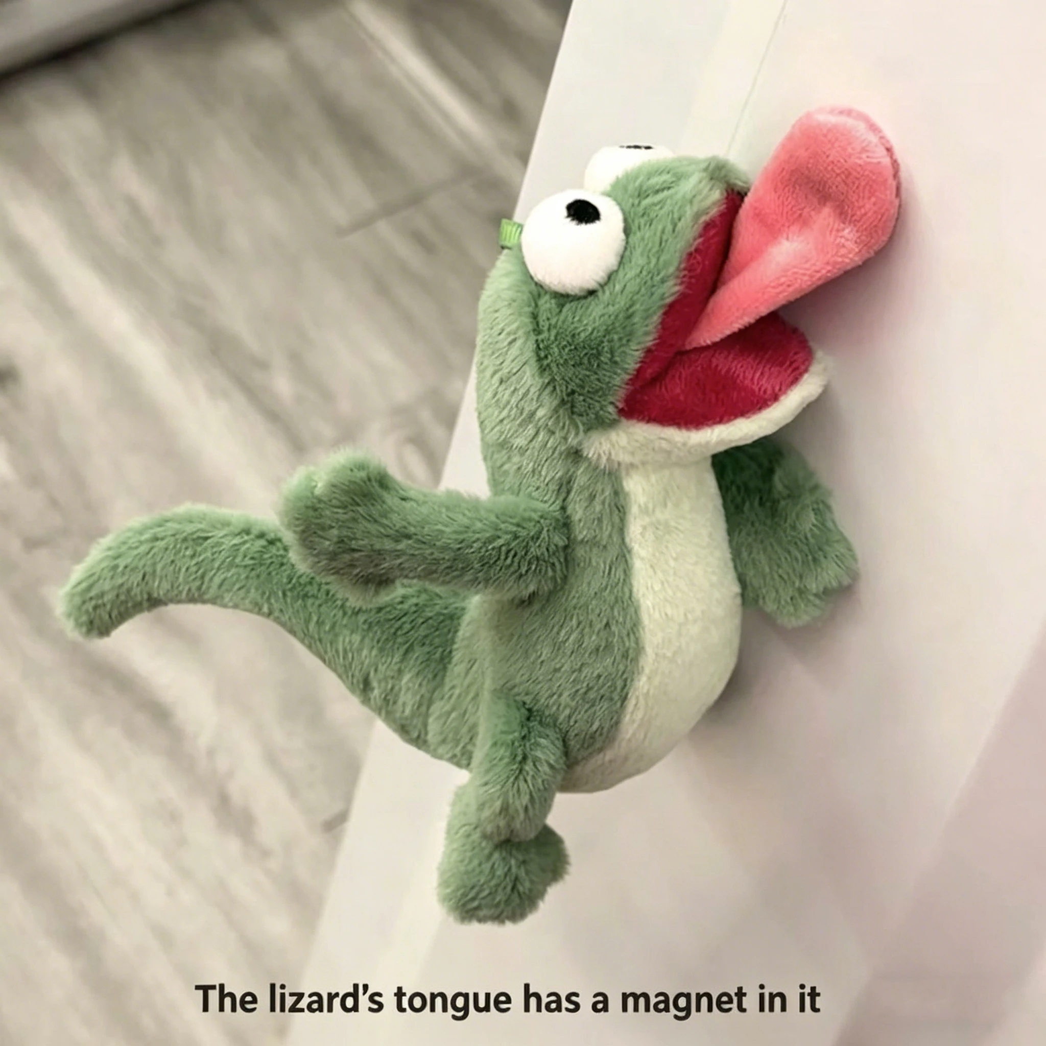 14cm NEW Beaver Transformation Plan Lizard Magnetic Plush Keychain,Funny Sound Squeeze Toy, Couple Bag Charm, Stress Relief Gift