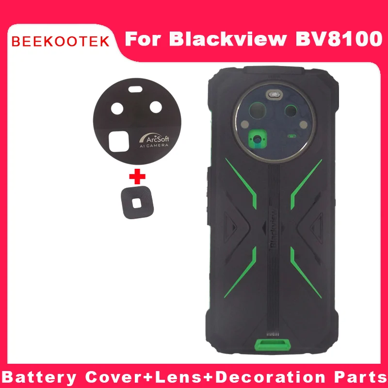 New Original Blackview BV8100 Battery Cover Receiver Fingerprint Cable Camera Lens Decoration Parts For Blackview BV8100 Phone