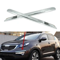 1 par de marcos de luz antiniebla delantera izquierda derecha, tira brillante embellecedora apta para Kia Sportage 2009 2010 2011 2012 2013, ABS cromado