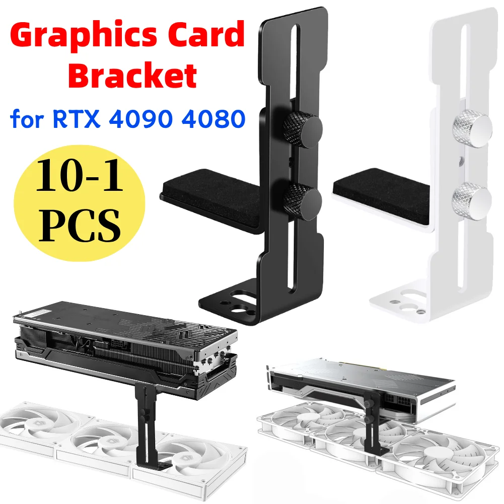 Gehäuse, 12 cm Lüfterposition, GPU-Stützrahmen, 6–96 mm, verschiebbar, verstellbarer Computer-Grafikkartenhalter, verhindert Durchhängen für RTX 4090