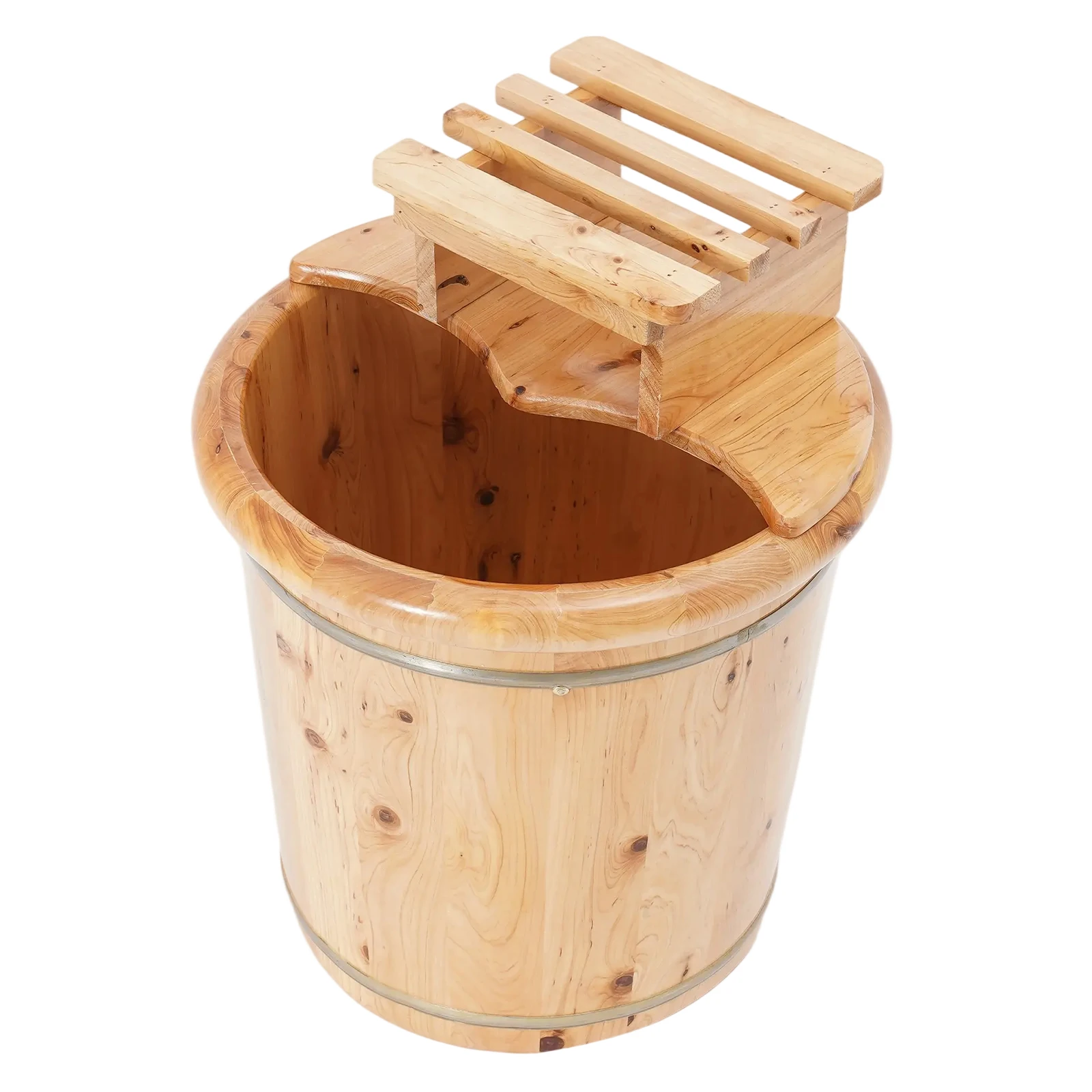 

Деревянная ванночка для ног, емкость для спа-процедур из натурального дерева с крышкой, сохраняющая тепло, для домашнего расслабления и снятия усталости