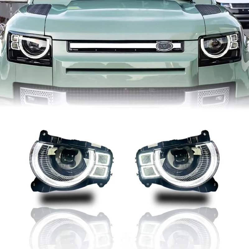 ForLand Rover Defender 2020-2025 LED Headlights Low-Fit Models Upgrade High-Fit Models Easy Installation 24V Voltage Compliant