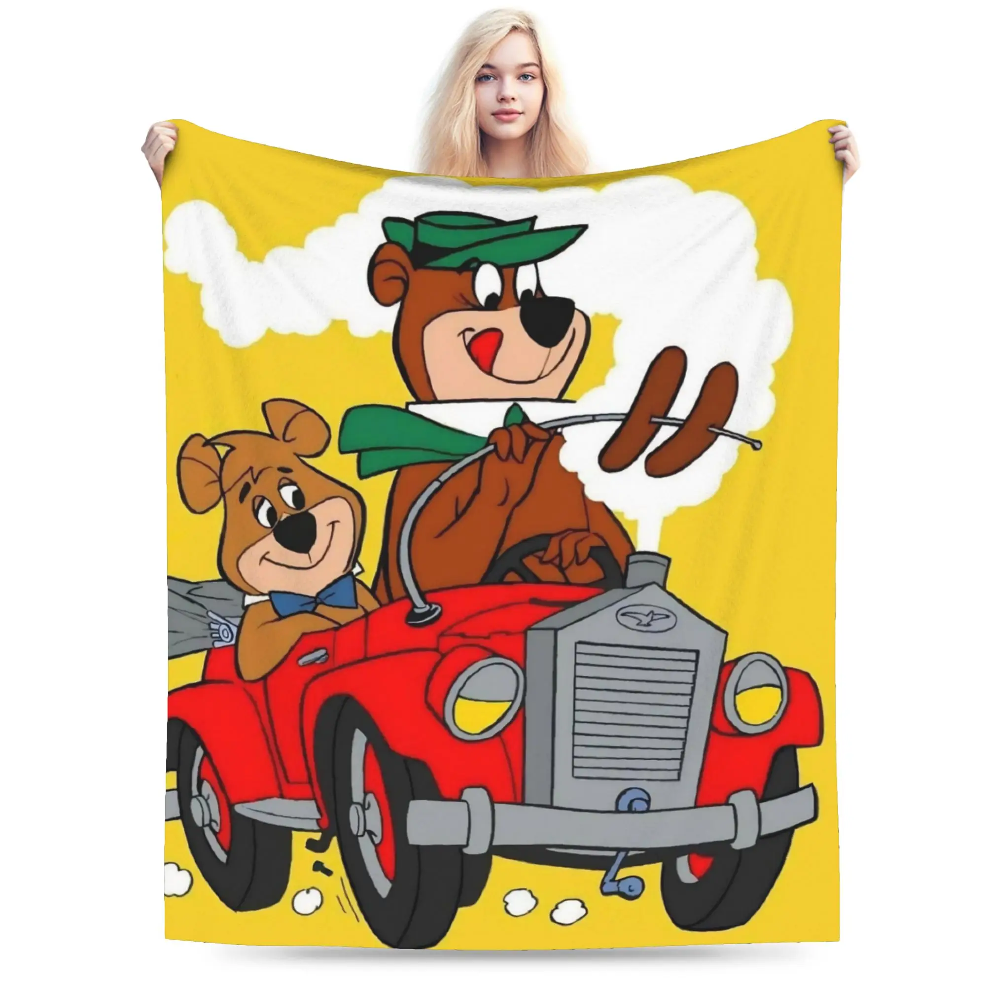 Yogi Bear Throw Blanket for Couch  Soft Cozy Plush Blanket 50x60 Inch Multiple Sizes Bedspreads for All Seasons
