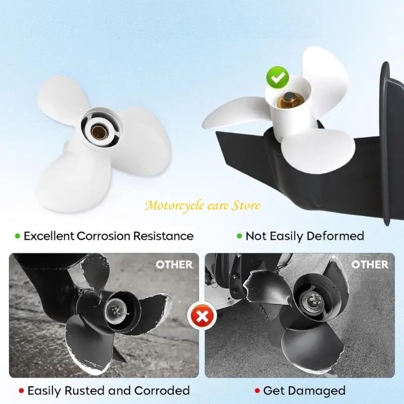 U75F High Thrust Boats Propeller Marine Propeller Enhances Efficiency Propeller Replaces 663-45947-02-EL for 40-60HP
