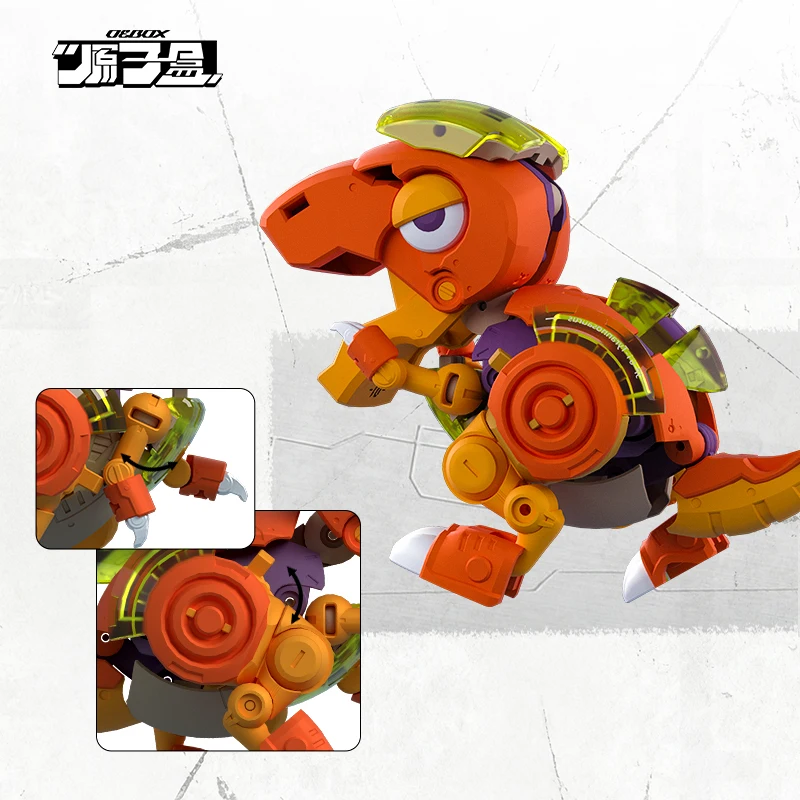 Na stanie Atomic Box Seria Dinozaury Grube Brwi BaoBao Transformacja Zabawka Figurka Akcji Mała Skala Model Kolekcjonerski Prezent