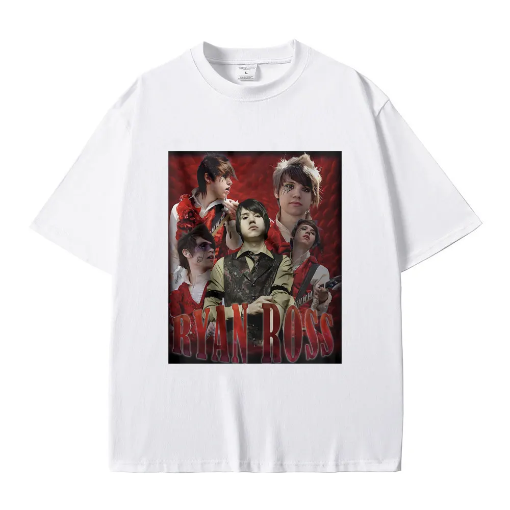 Ryan Ross Graphic Print Tshirt uomo Gothic Rock oversize manica corta moda maschile t-shirt uomo donna Casual t-shirt in puro cotone