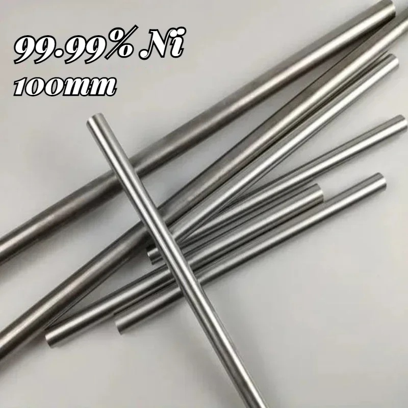 

1pcs 99.99% Ni High Purity Nickel Metal Nickel Rod Nickel Anode Diameter 2mm-25mm for Scientific Lab Research Length 100mm