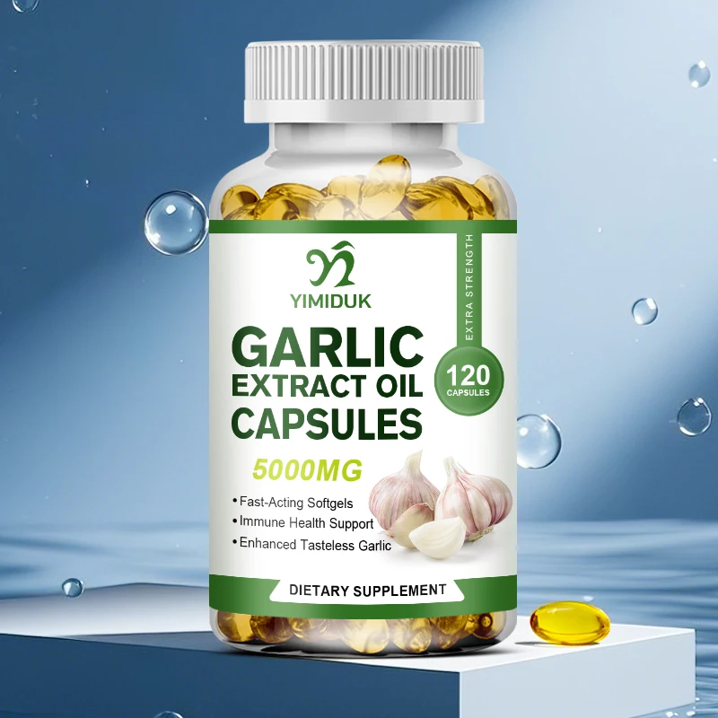 

Garlic Extract Capsules 5000mg Balance Cholesterol, Help Immunity, Heart Health, Detoxification, Cleansing