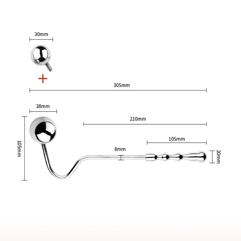 에로틱 장난감 커플 교체 가능한 더블 헤드 항문 후크, 항문 확장기, 전립선 자극 마사지기, Bdsm 게이 자위기구, 섹스 토이