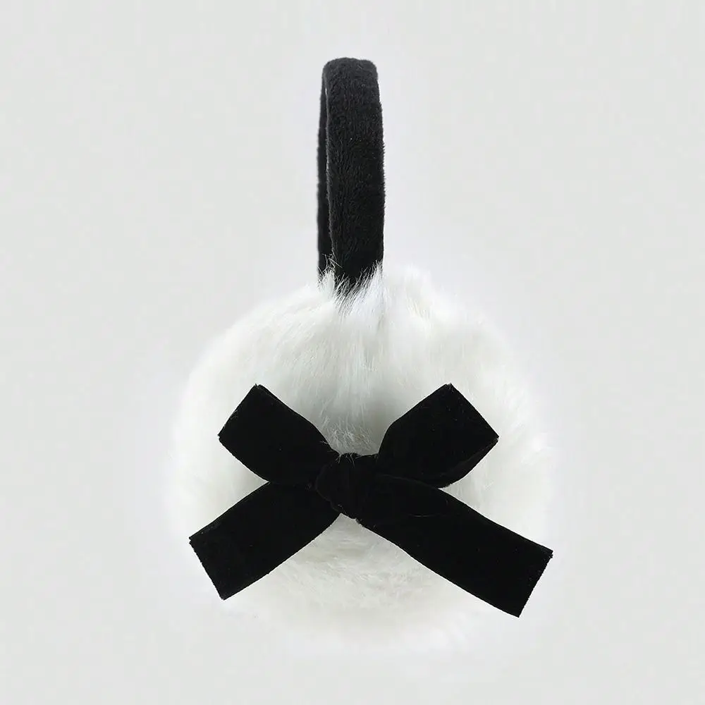 Cute Japanese Faux Fur Earmuffs JK Sweet Thicken Y2k Bowknot Earmuffs Cycling Outdoor Winter Earflap Women