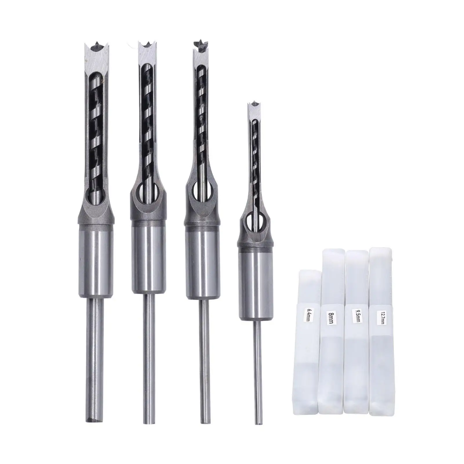 

Woodworking Square Drill Bit Set 4PCS HSS High Strength Wear Resistant Countersink Bits 1/4in 5/16in 3/8in 1/2in