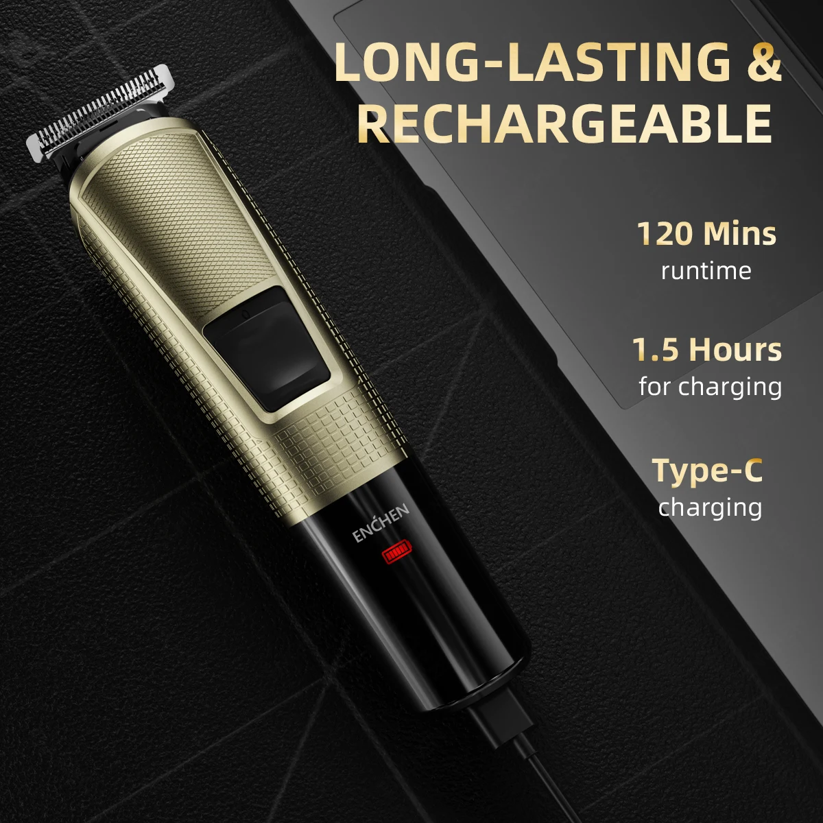 ENCHEN Beardo 3 Hair Trimmer & Groom Kit For Beard Trimming And Body Grooming With Type-C Charging And Indicator Light