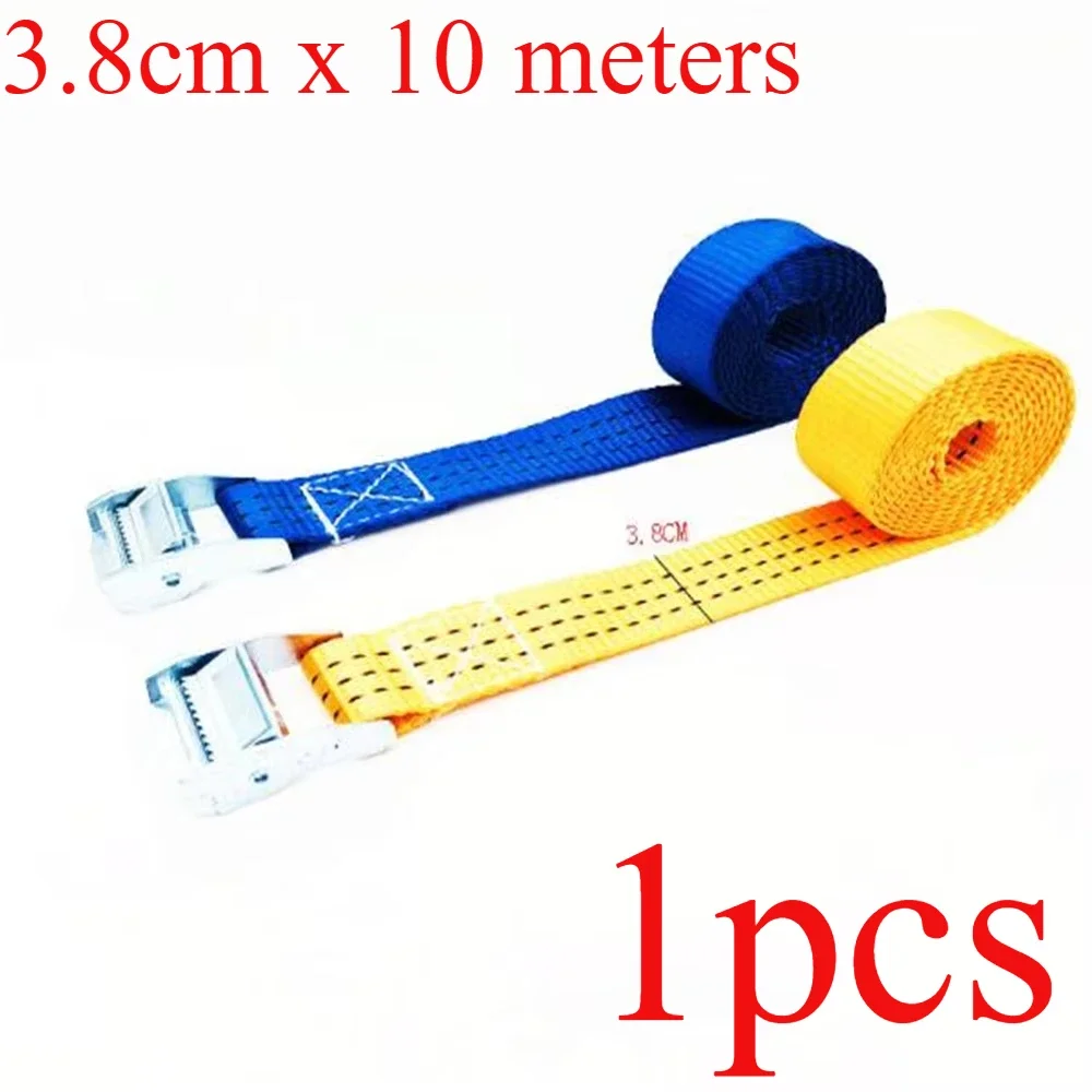 3.8cm x 10 meters pressure buckle polyester belt truck cargo fast binding with fasteners fixed card board belt tensioner