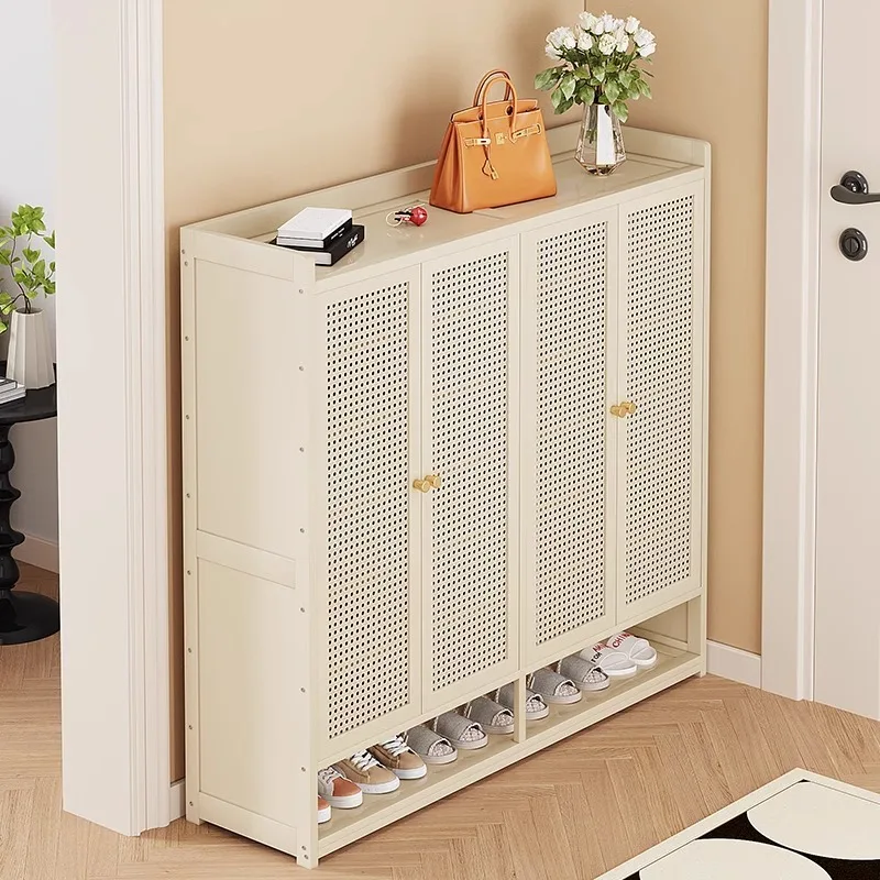 Home shoe cabinet multi-layer large-capacity shoe rack dustproof and breathable entrance storage cabinet