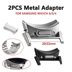 2pcs Connector for Samsung Galaxy Watch 6 5 4 40 44mm Stainless Steel Adapter Galaxy Watch6 Classic 47mm 43mm 42 46mm Quick fit