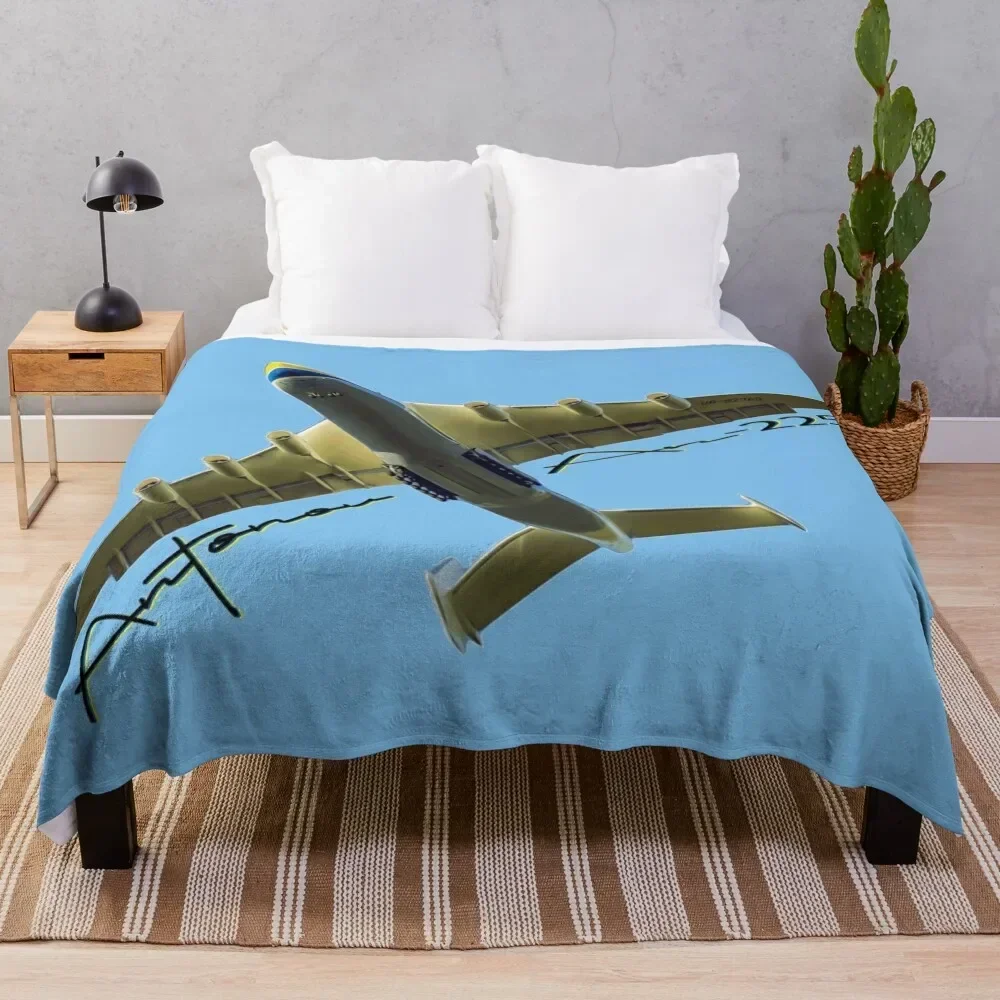 

Antonov AN-225 Cargo Heavy Lifter Throw Blanket Retros Personalized Gift Thin Blankets