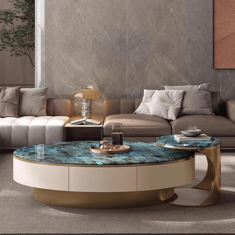 Beige Storage Coffee Table Modern Rustic Unique Minimalist Design Coffee Table Luxury Space Saving Mesa De Centro Furniture Home
