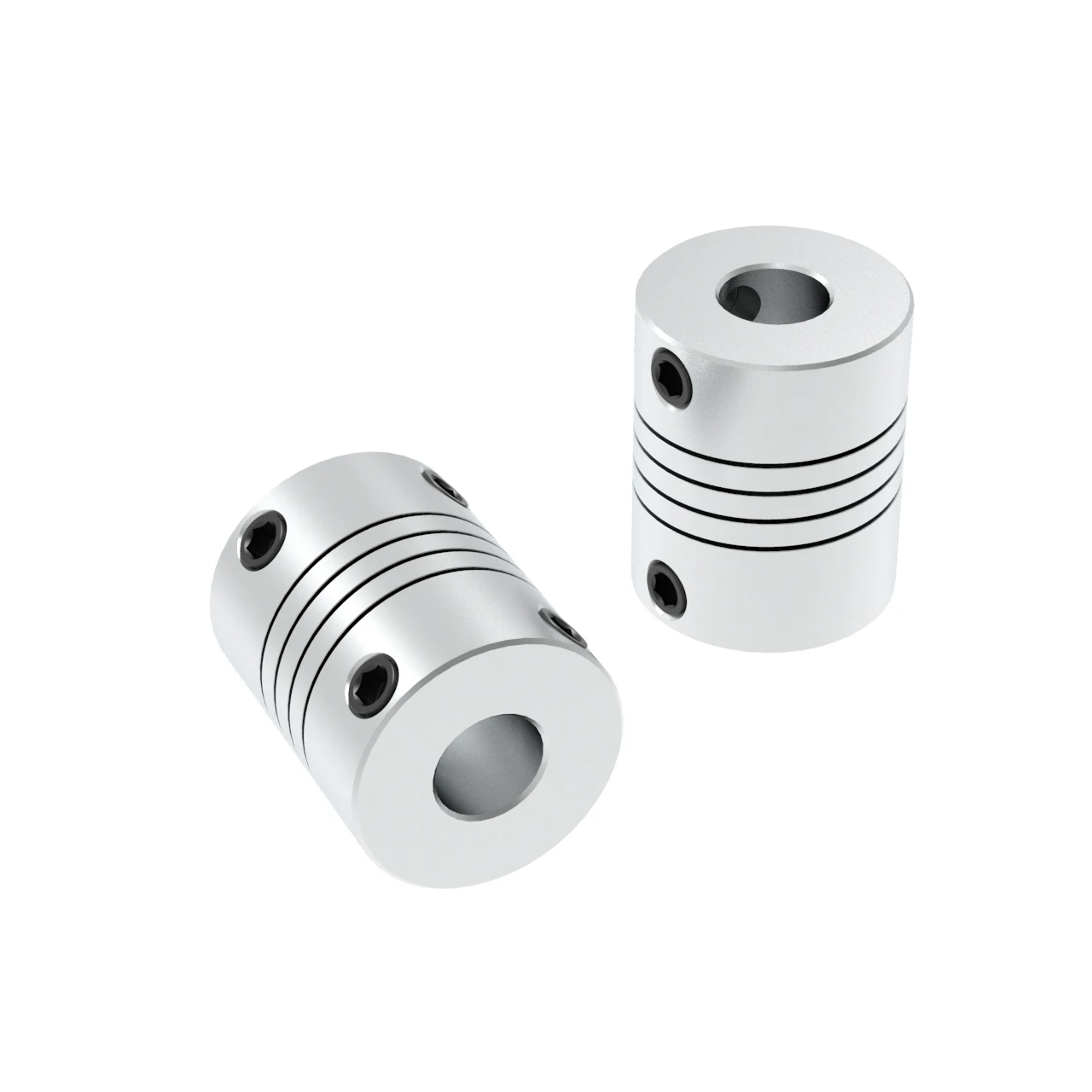 Acopladores elásticos de aluminio D20L25, Conector de eje de 3mm/4mm/5mm/6mm/6,35mm/7mm/8mm/10mm para coche y barco teledirigido