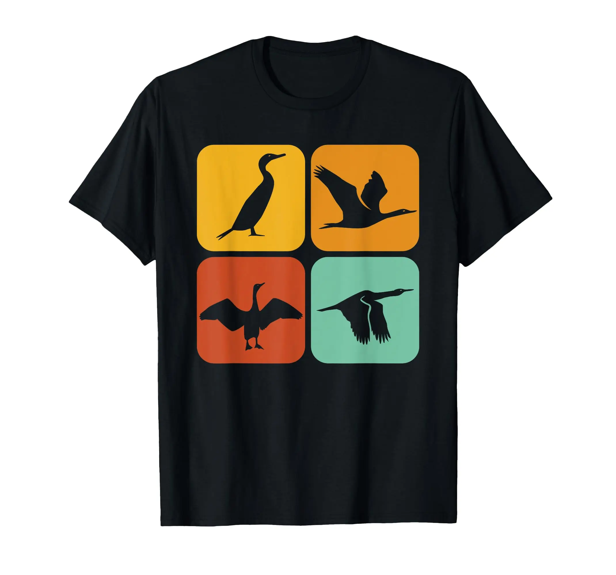 

100% Cotton Retro Cormorant Birds I Aesthetic I Cormorant Bird T-Shirt MEN WOMEN UNISEX T Shirts Size S-6XL