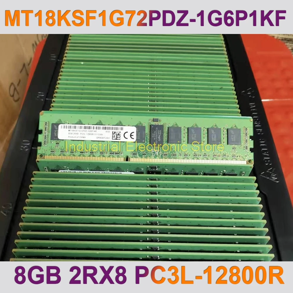 

1Pcs 8G 8GB 2RX8 PC3L-12800R For MT RAM 1600 DDR3L REG Server Memory MT18KSF1G72PDZ-1G6P1KF