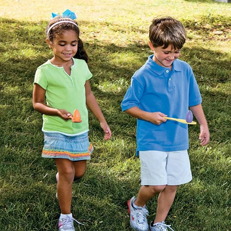 6 Pcs Egg Spoon Race Game Sets, Wooden Balance Relay Games For Kids Carnival Birthday Party Outdoor Games