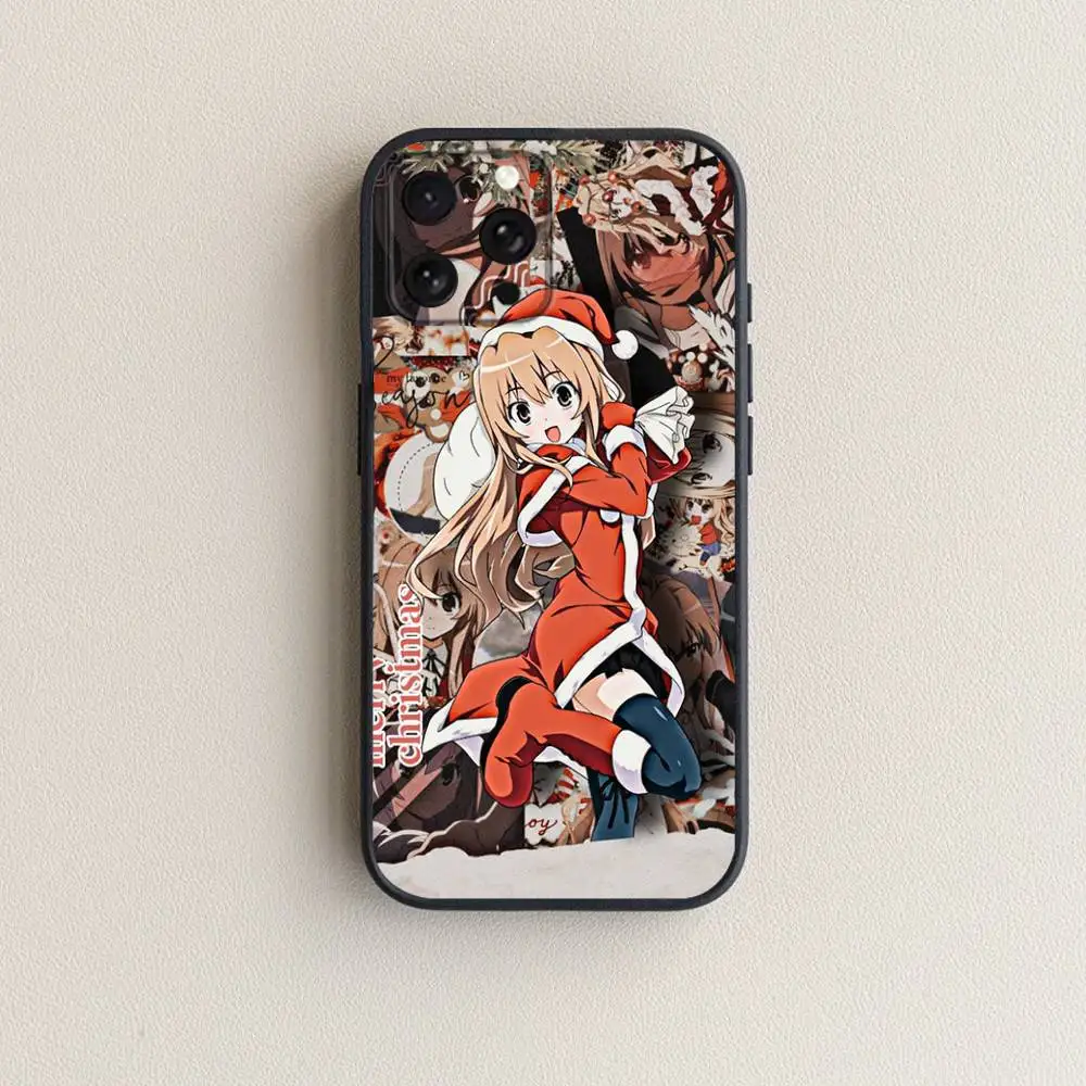 Casing Ponsel T-Taiga Toradora A-Aisaka Untuk iPhone 17,16,15,14,13,12,11 Plus,Pro Max,XS,X,XR,SE,Mini,8,7, Penutup Silikon Lembut Hitam