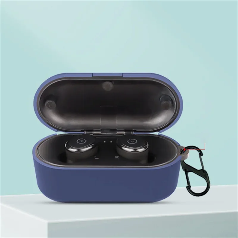 Para TOZO T10 funda completa de Color sólido para auriculares funda de silicona a prueba de golpes para auriculares TOZO T10