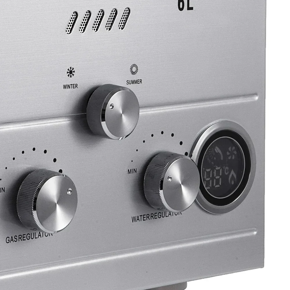 SIHAO LPG Tragbarer Durchlauferhitzer 6L 10L 12L 16L 18L Propangas LPG Wandmontierter Durchlauferhitzer Digitalanzeige