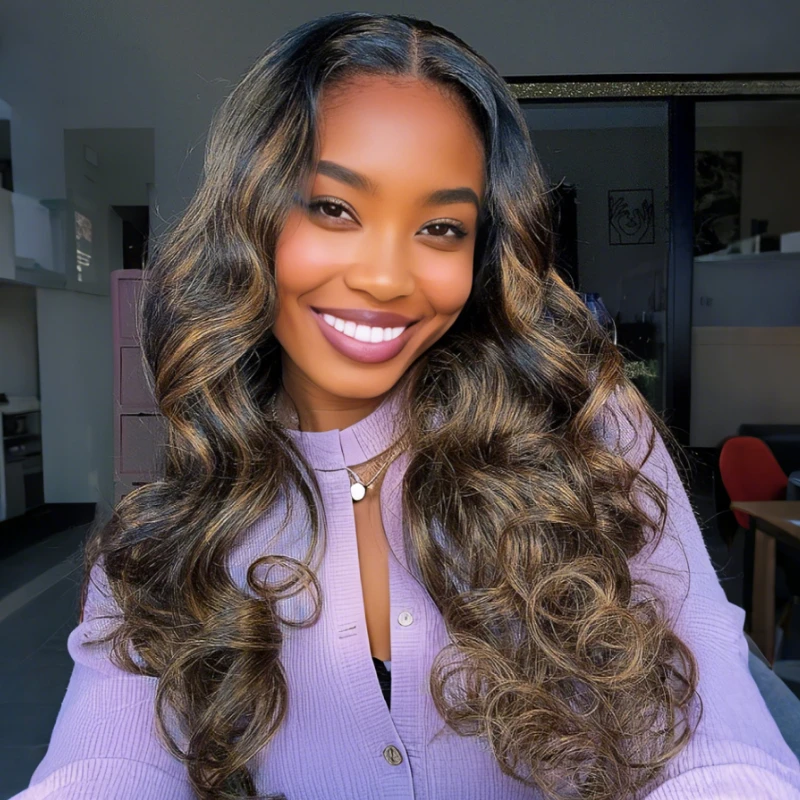 UNICE ترقية الشعر الرباط Balayage الجسم موجة شعر مستعار 7x5 قبل قطع قبل ابيض الدانتيل الجبهة شعر الإنسان غلويليس شعر مستعار 150% الكثافة