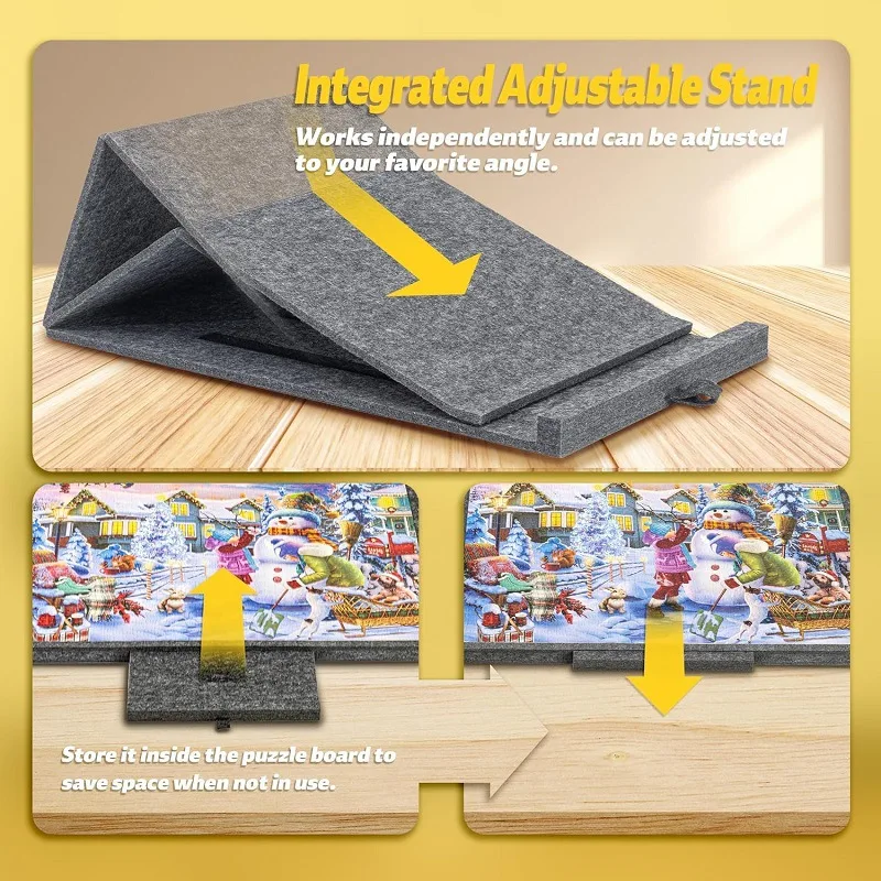 New Felt Puzzle Board 1000 pieces Portable Folding Stand Puzzle Storage Table Classification Boards