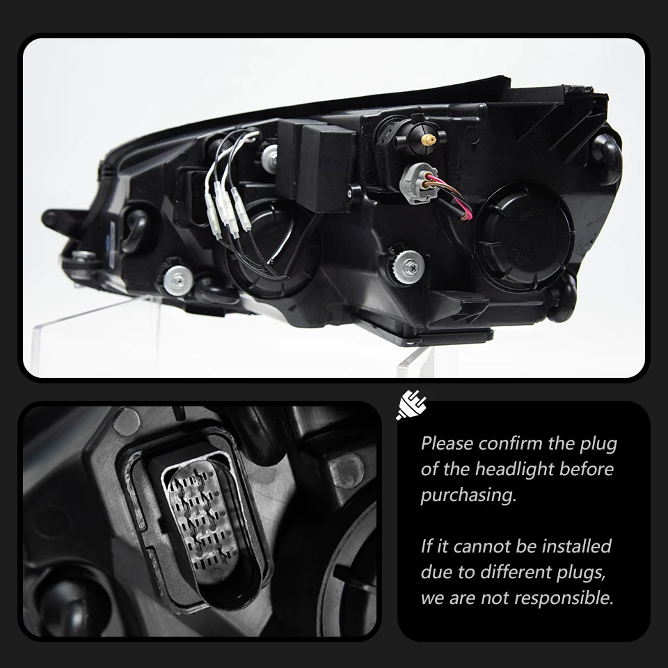 Car Lights for Golf 7 2013-2017 MK7 LED Auto Headlight Assembly and Front Grill Upgrade Dynamic Bifocal Lens LHD RHD Accessories