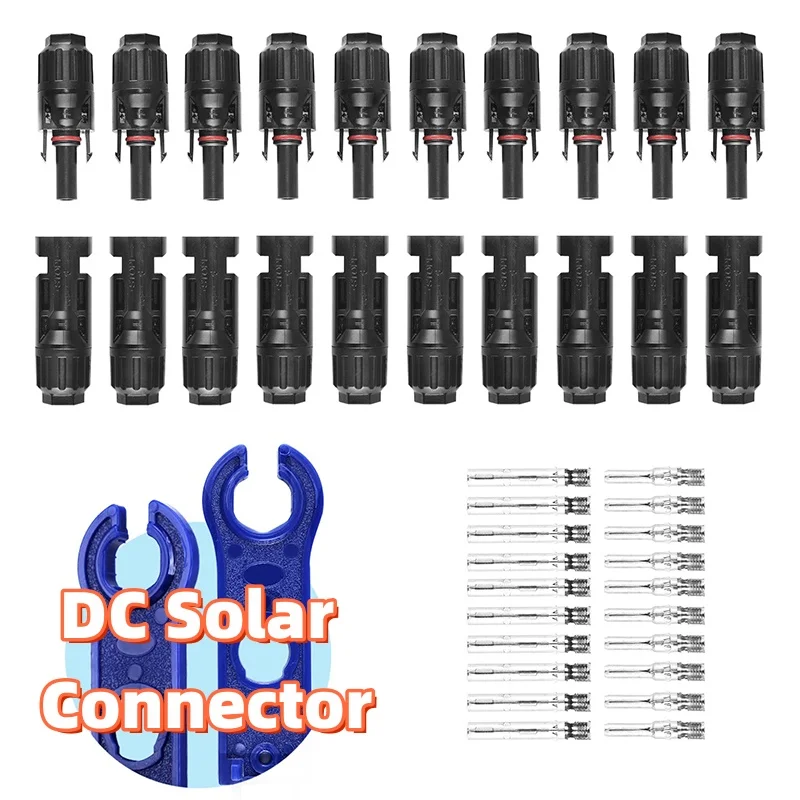 100/40/20/10 PCS DC Solar Connector 1000V 30A Panel Stecker Connectors Kit for PV/MC Cable 2.5/4/6mm2