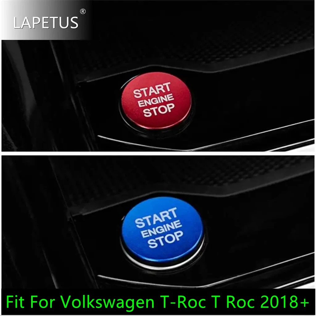 

Car Engine Start Stop System Button Ring Protector Decor Cover Trim For Volkswagen T-Roc T Roc 2018 - 2025 Interior Accessories