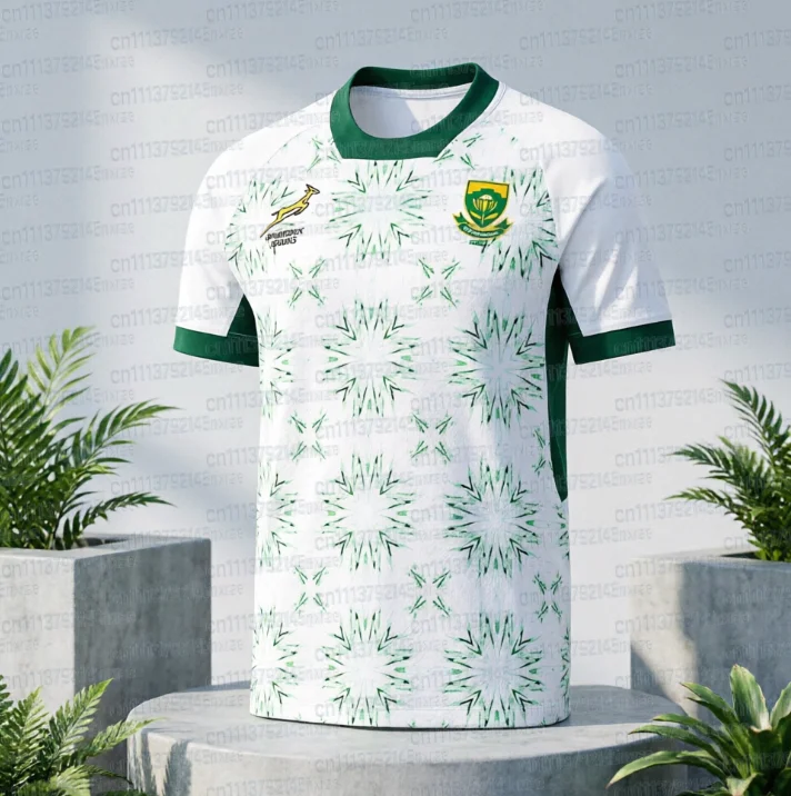 2026 Südafrika Springboks Rugby-Trikot Sommer Oversize T-Shirt Atmungsaktiv Schnelltrocknend Streetwear Kleidung Familienoutfit – Detail 4