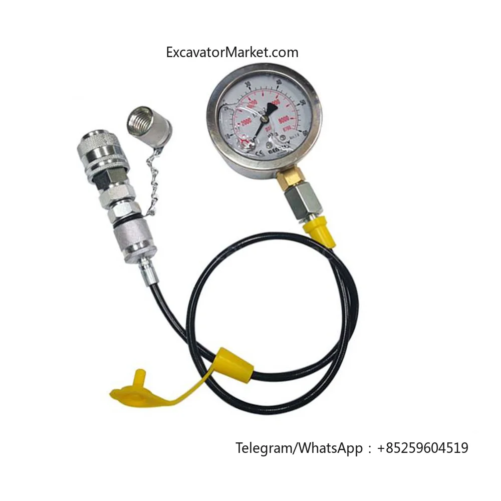 For Excavator Caterpillar Cat  Quick Connector Pressure Gauge Pressure Test Hose Connector Hydraulic Pump Test Connector