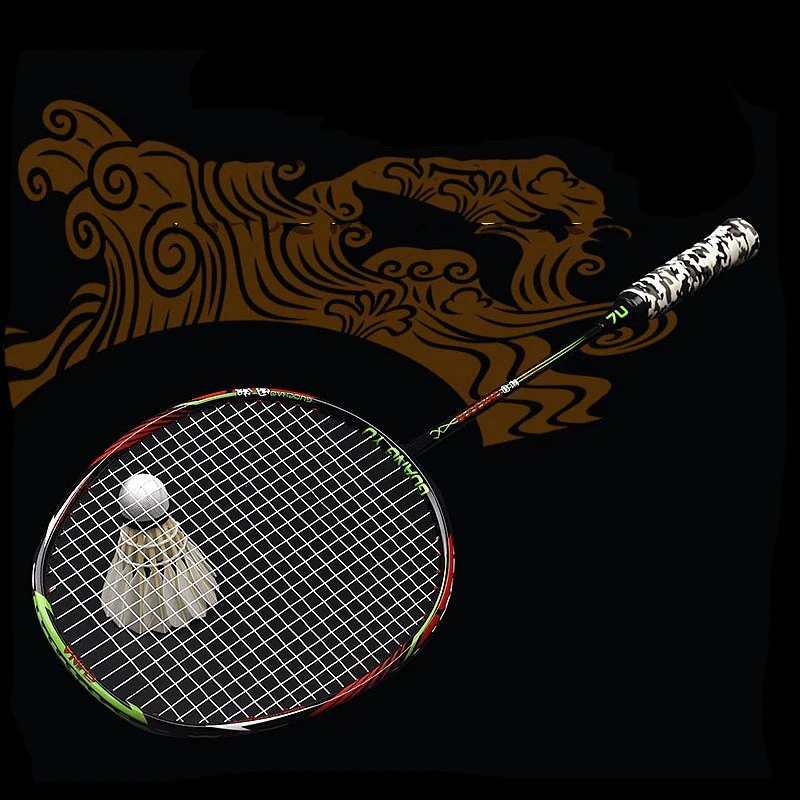 

China Hot Model 7U Badminton Racket Adult Sports Offensive and Defensive Badminton Racket Ultra-light Carbon Fiber Racket