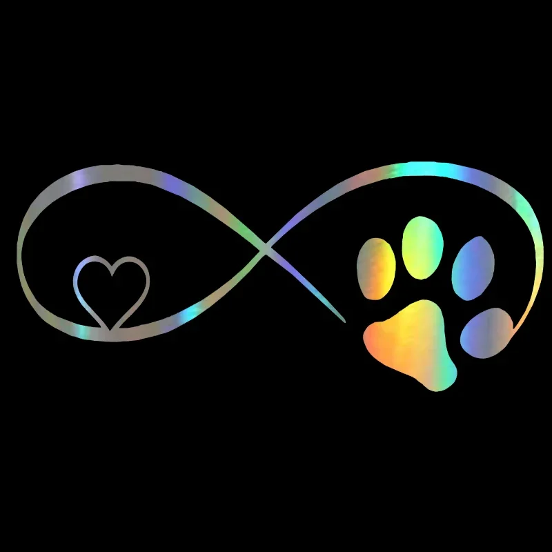 

Car Sticker Vinyl Dog Cat Paw Love Car Window Stickers and Decals Funny 3D Stickers on Car Styling Creative,17CM*7CM