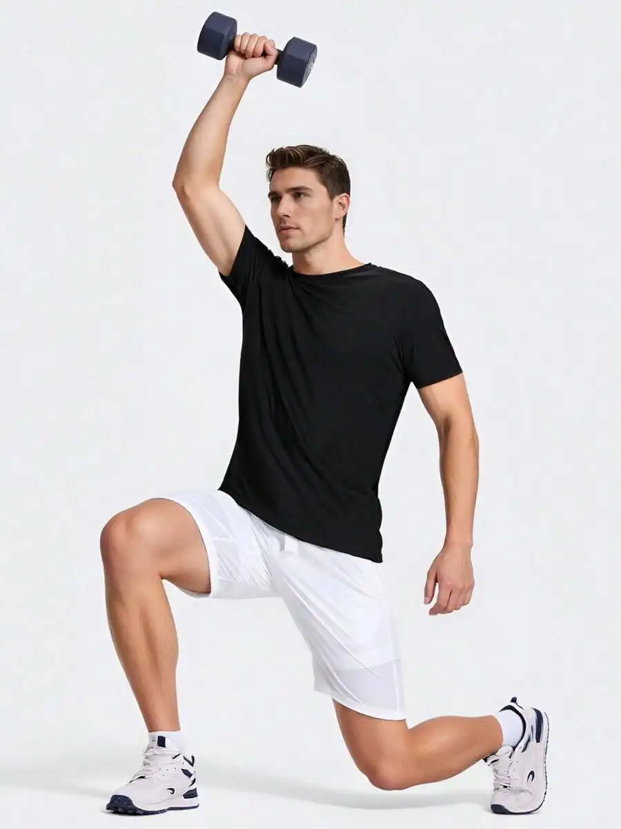 6-Pack Men's Ultralight Quick-Drying Breathable T-Shirts, Soft And Comfortable Quick-Drying Clothes - All Seasons Gym, Running, view 4
