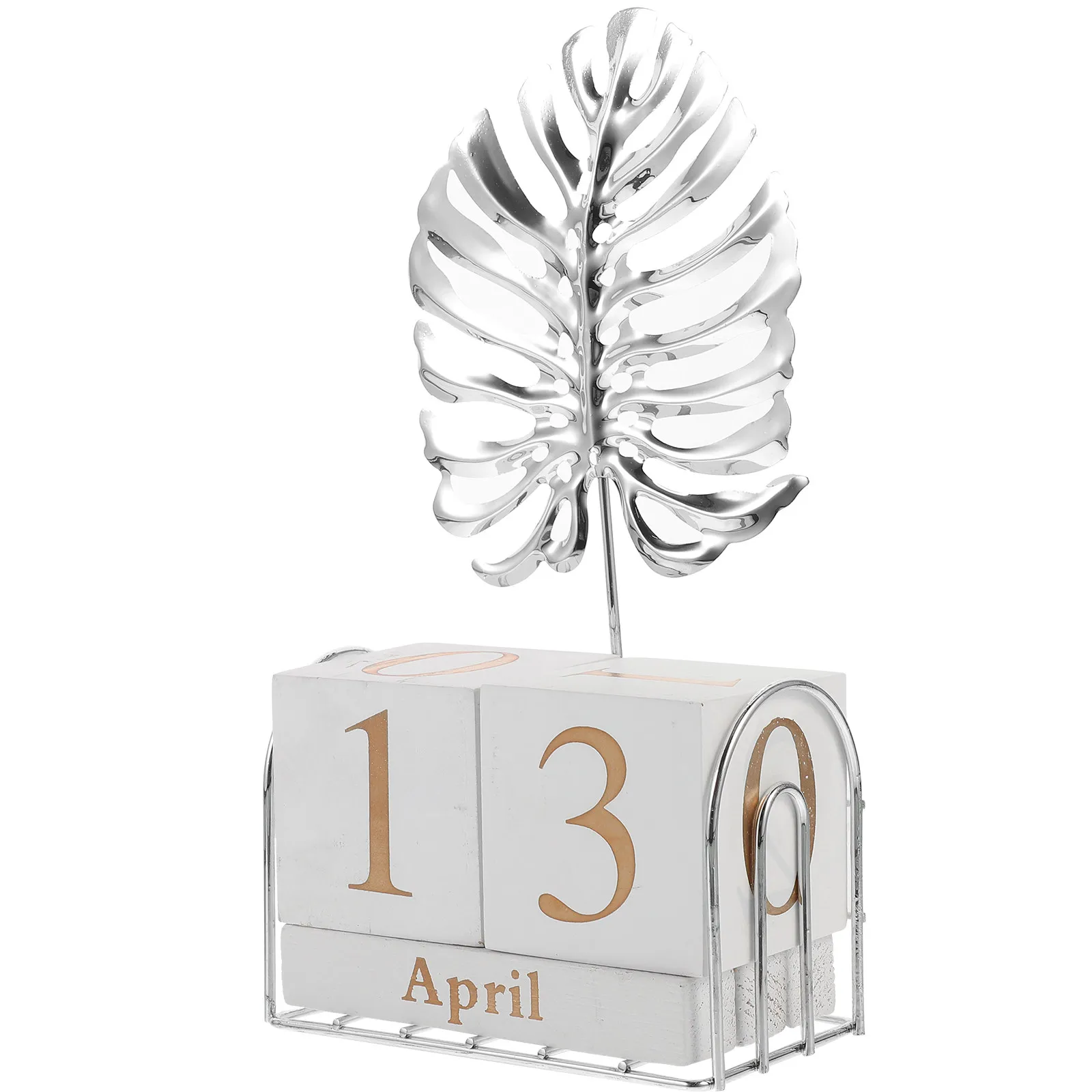 1Set Turtle Leaf Wooden Perpetual Calendar Manual Date Month Week Display Desktop Decoration Unique Solid Wood Cube Calendar