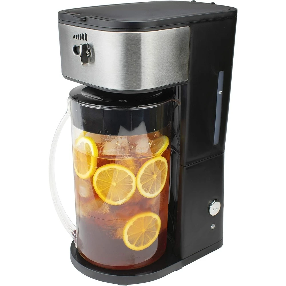 

US Shipping Iced Tea and Coffee Maker Machine with 64oz Glass Pitcher Glass Carafe