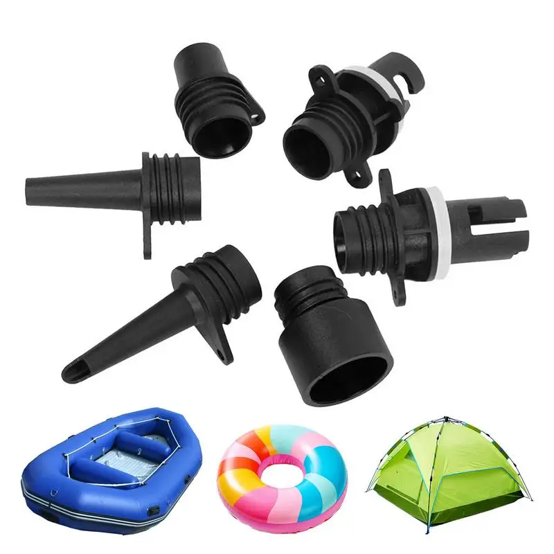 Inflatable Pump Adapter 6pcs Outdoor Paddle Board Inflatable Nozzle Adapter High-Pressure Resistant Electric Pump Adapter For