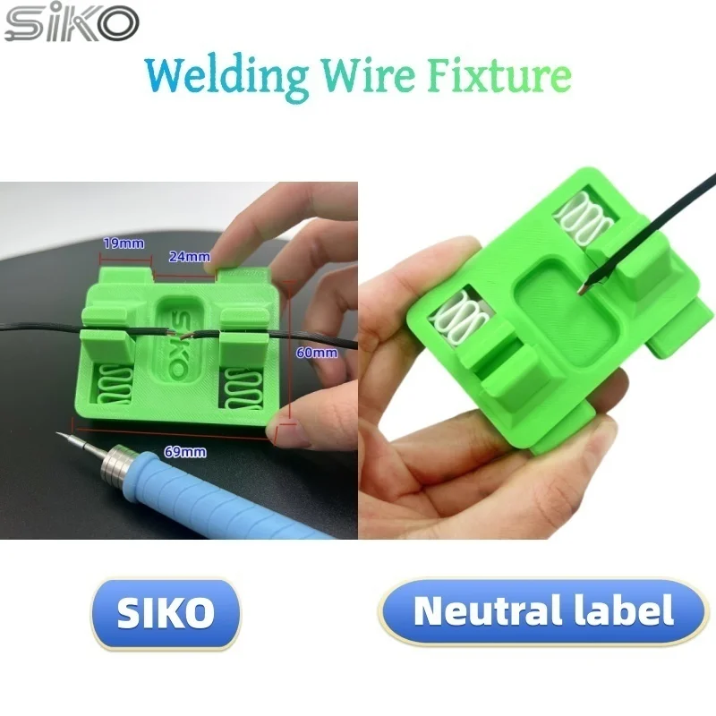 SIKO e clipes de fio neutro combo verde VS. 3 cores sem suporte design fixação de ranhura de mola ideal para tarefas de solda PCB e DIY