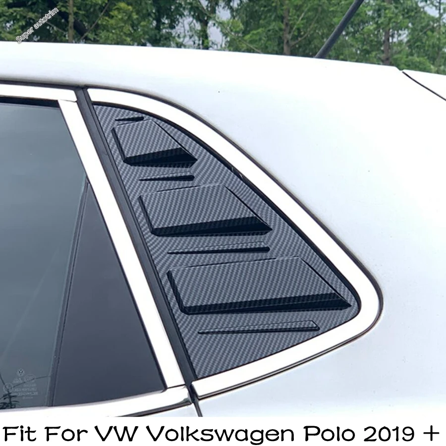 

Rear Window Shutter Louver Sun Shade Side Air Vent Panel Decoration Cover Trim Accessories For VW Volkswagen Polo 2019 - 2023