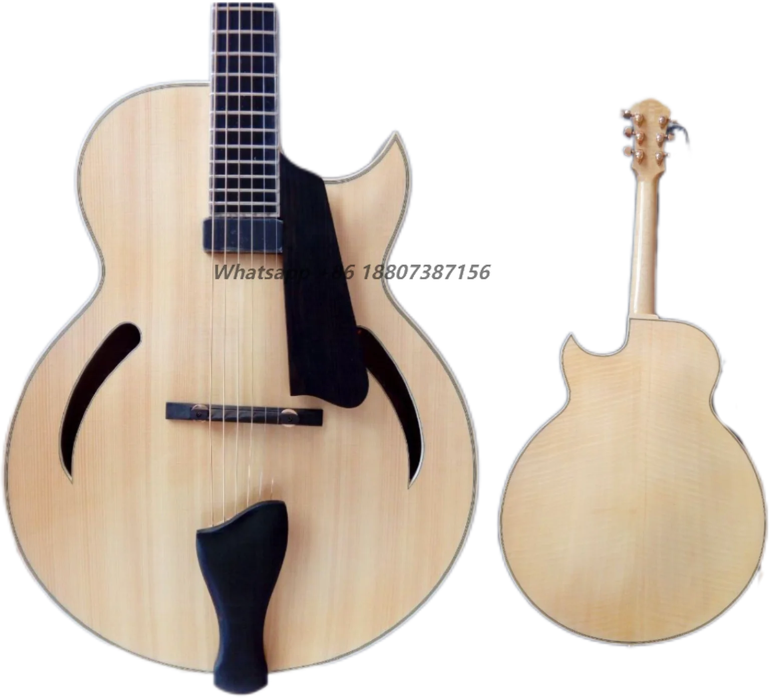 

Yunzhi Customizable Jazz Electric Guitar Solid Maple Archtop with Ebony Fingerboard Musical Instruments