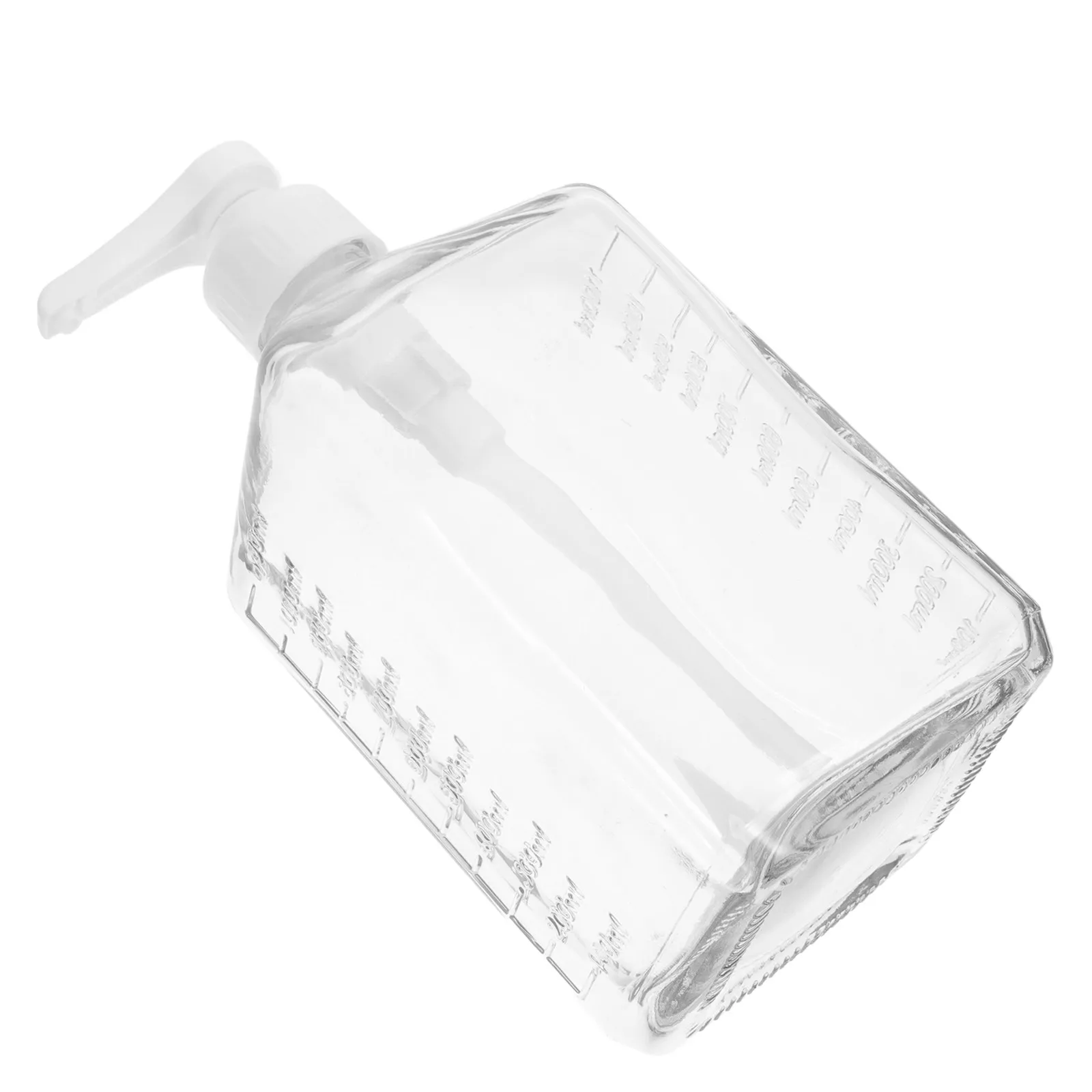 Reusable Glass Syrup Dispenser Sturdy Pump Bottle Multifunctional Storage Container for Coffee Bar Bakery Home Use