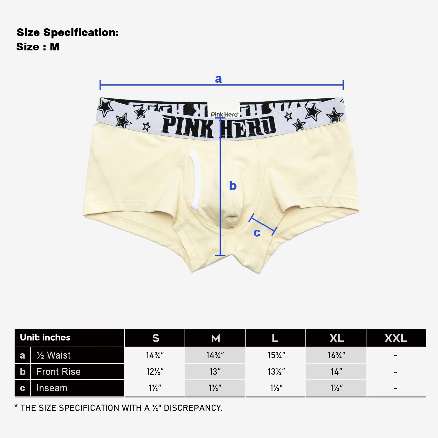 PINK HERO 267 Men\'s Cotton Boxer Briefs ，Sexy Original Underwear，Men\'s Panties，Underpants,Calzoncillos hombre