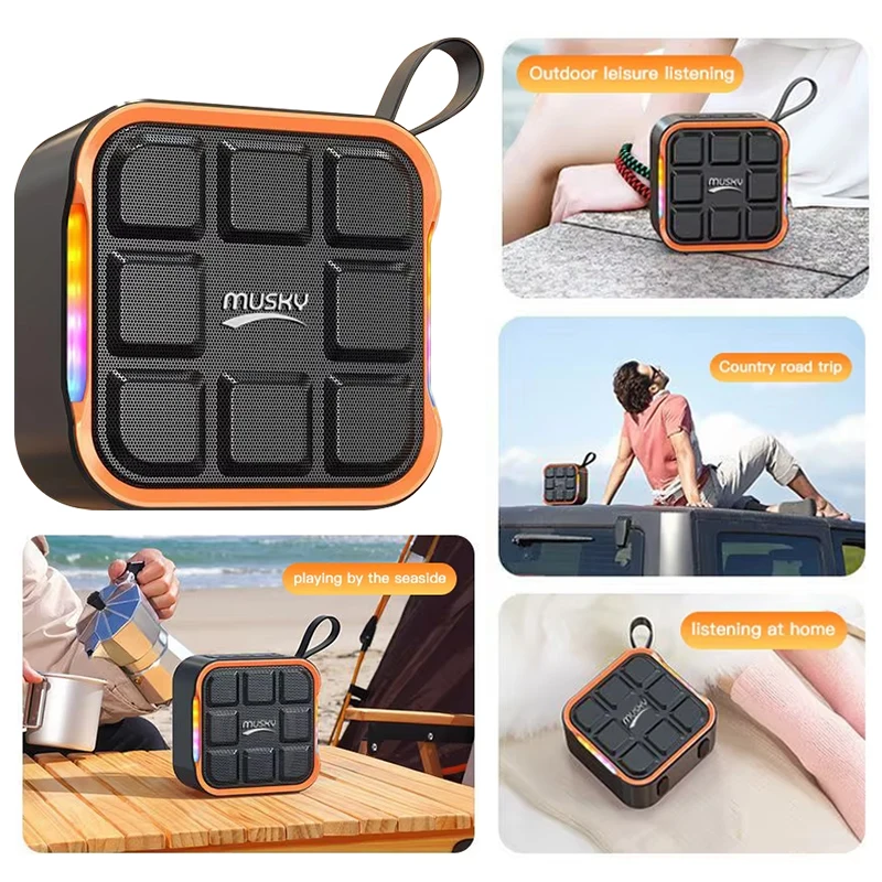 مضخم صوت بلوتوث 5.4 مكبرات صوت هاي فاي يدعم مكبرات الصوت اللاسلكية Tandem مكبر صوت صغير محمول لطيف للمسرح المنزلي