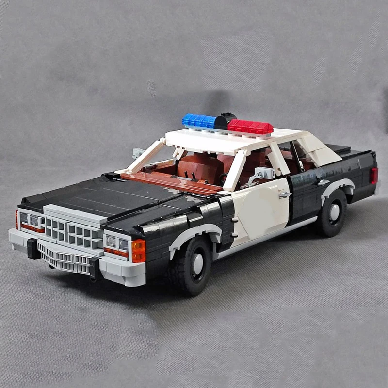 1763PCS Fording Victoria 1983 Highway Patrol classic racing model DIY creative ideas Child Toy birthday Gift technology Blocks