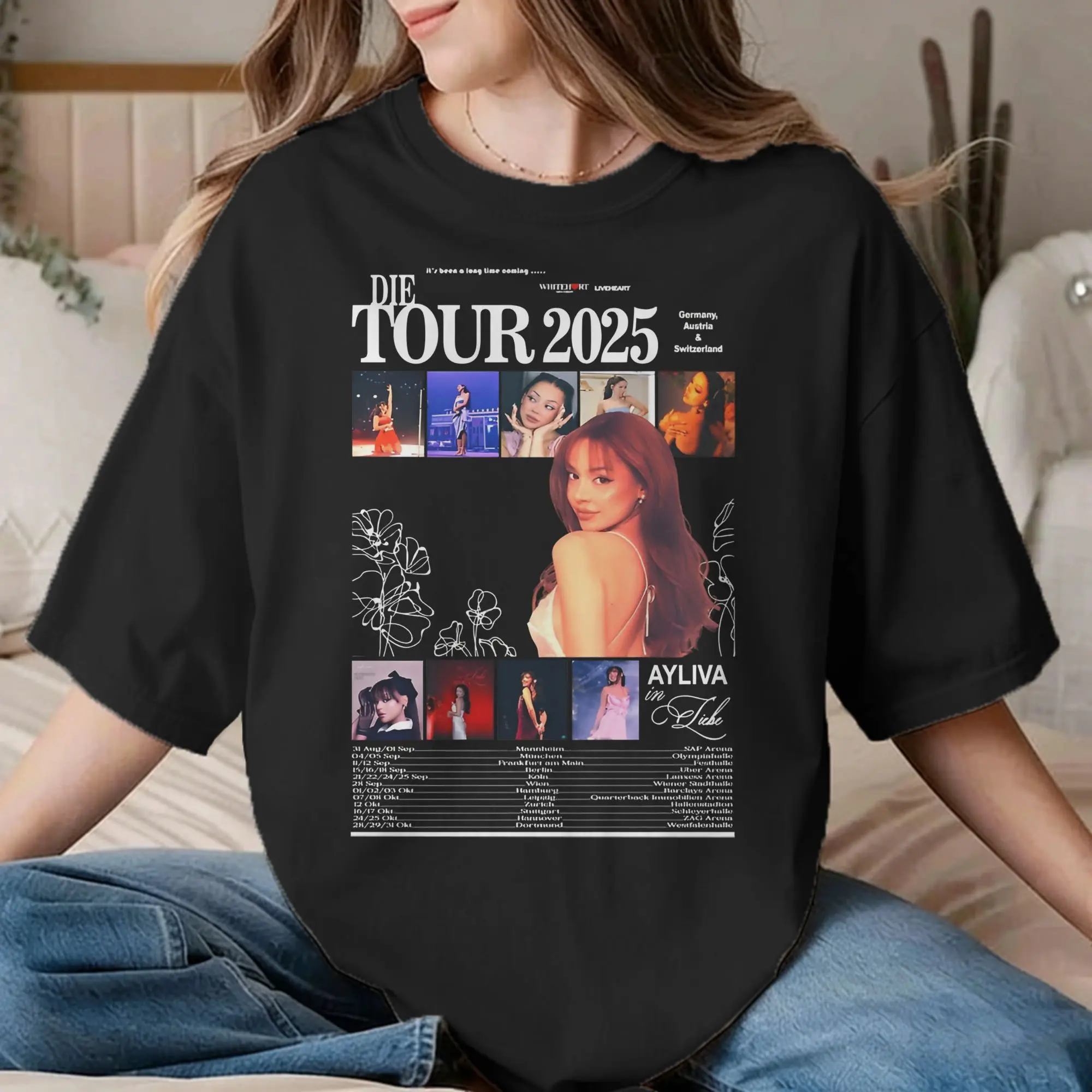 Camisetas masculinas e femininas Ayliva German Singer, 100% algodão, roupas vintage, manga curta, gola redonda, camiseta plus size
